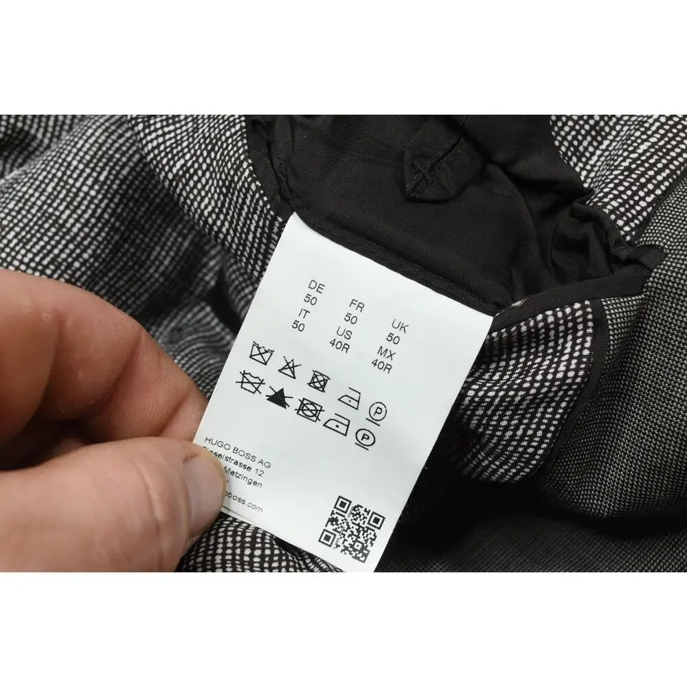 Hugo Boss Sportscoat Blazer Mens 40R Brown Two-Button Slim Fit Super 100 Wool